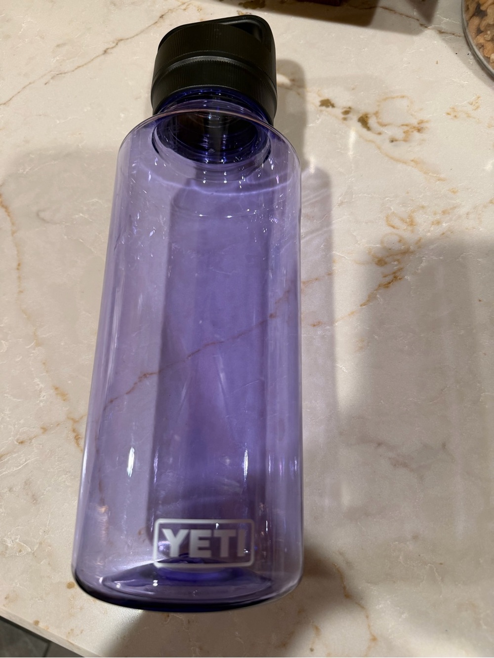 YETI Purple Water Bottle with Black Lid